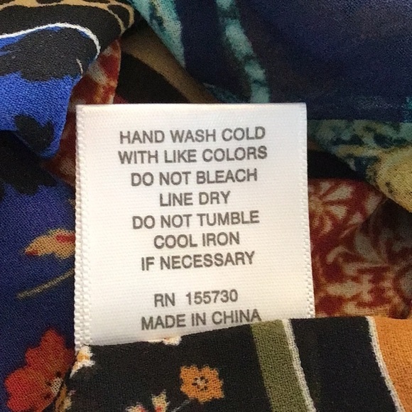 Rose & Olive lagenlook shear print button up 3/4 sleeve tunic/coverup 1X NWT - Picture 9 of 9